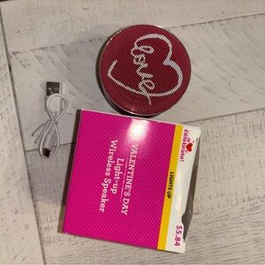 Celebrate Valentine's Day Light-Up Wireless Speaker - Red and Pink